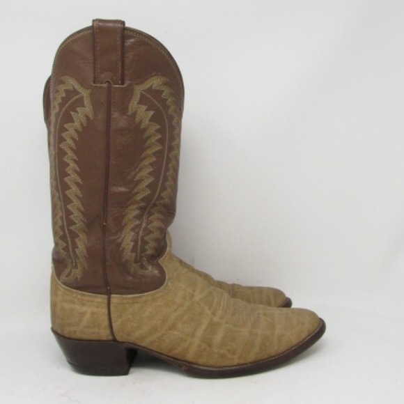 justin elephant skin boots
